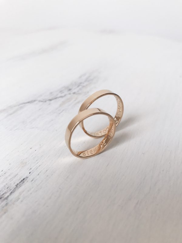 Alianza 4mm x 1mm - Oro 18k