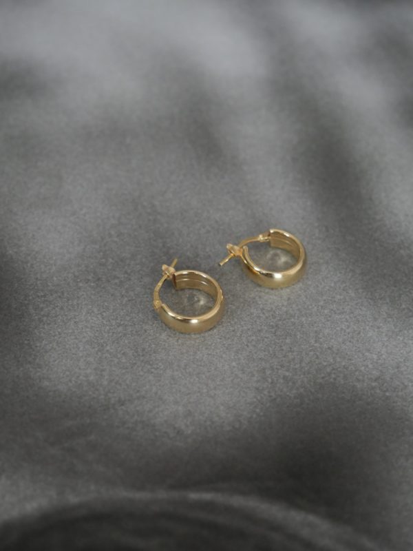 Aros Media Caña baño oro 18k - Imagen 4