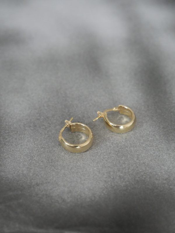 Aros Media Caña baño oro 18k - Imagen 2