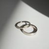 Alianza Media Caña Invertida Oro Blanco 18k Sin Rodio 2,5mm x 1,2mm