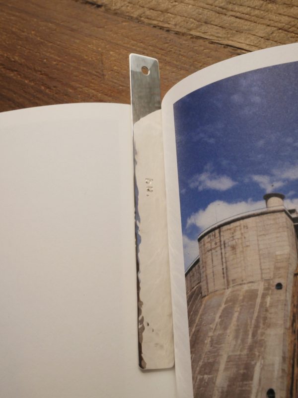 Punto de libro estrecho martelé Plata de Ley - Imagen 4
